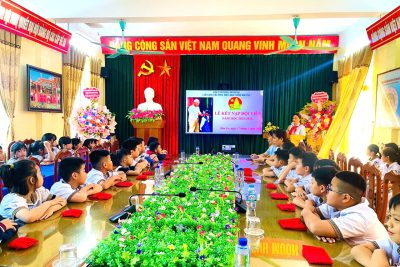 NGÀY KẾT NẠP ĐỘI VIÊN – DẤU ẤN TỰ HÀO TẠI TRƯỜNG TIỂU HỌC NINH KHANG