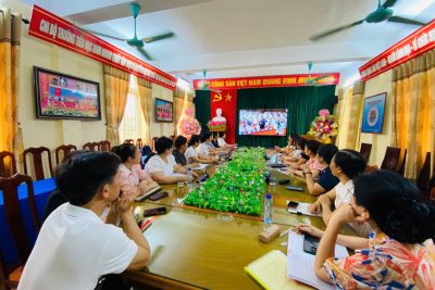 Chi bộ trường TH Ninh Khang đã nghiêm túc tổ chức triển khai học tập trực tuyến Hội nghị toàn quốc nghiên cứu, học tập, quán triệt và triển khai thực hiện Nghị quyết Hội nghị lần thứ 2 Ban Chấp hành Trung ương Đảng khóa XIV